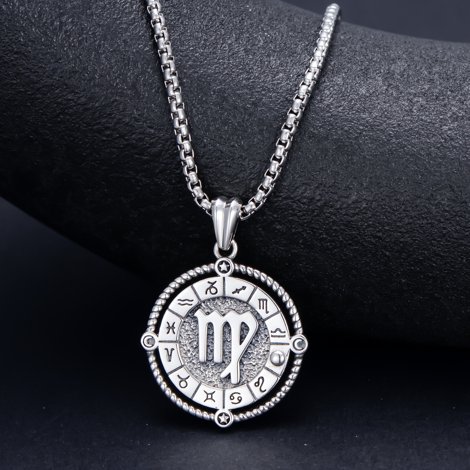925 Silver Zodiac Sign Necklace with Constellation Pendant